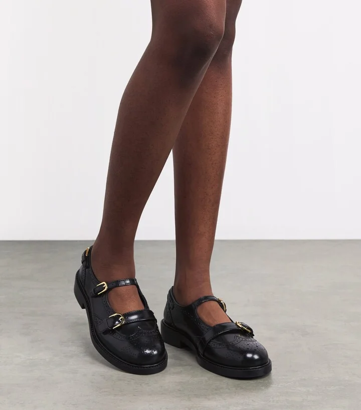 Sandro Paris Leather Mary Jane Derby Shoes - Image 2