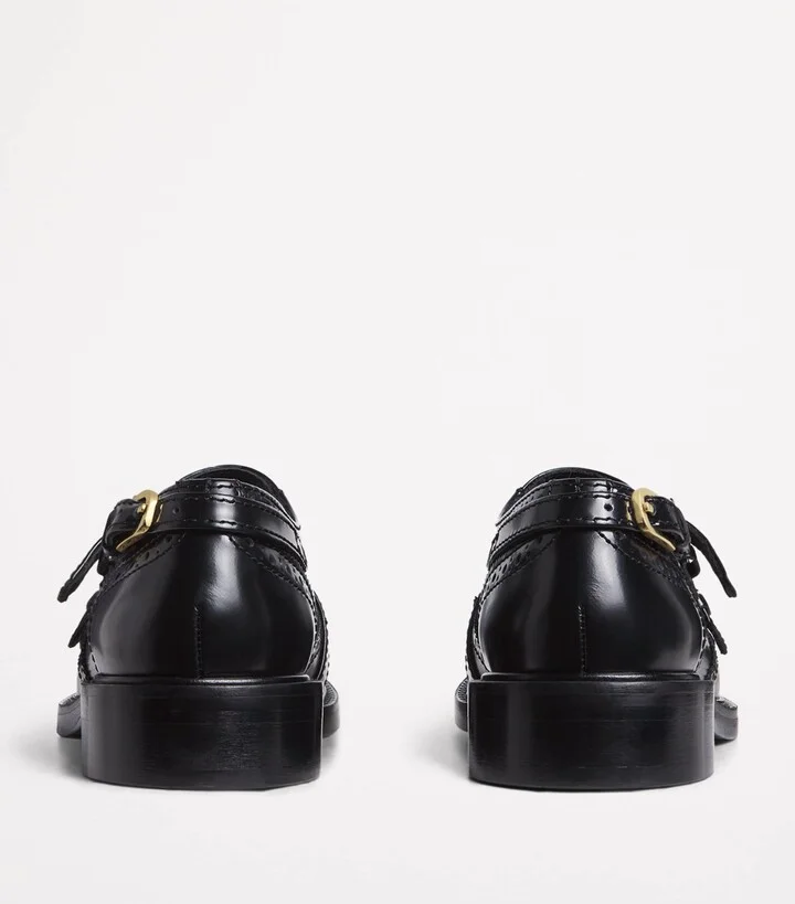 Sandro Paris Leather Mary Jane Derby Shoes - Image 4