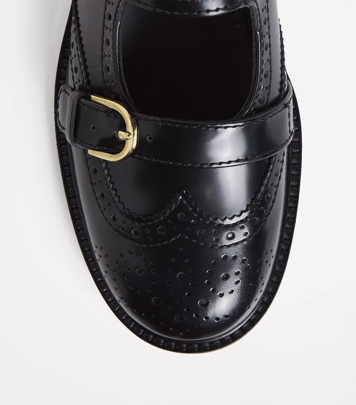 Sandro Paris Leather Mary Jane Derby Shoes - Image 5