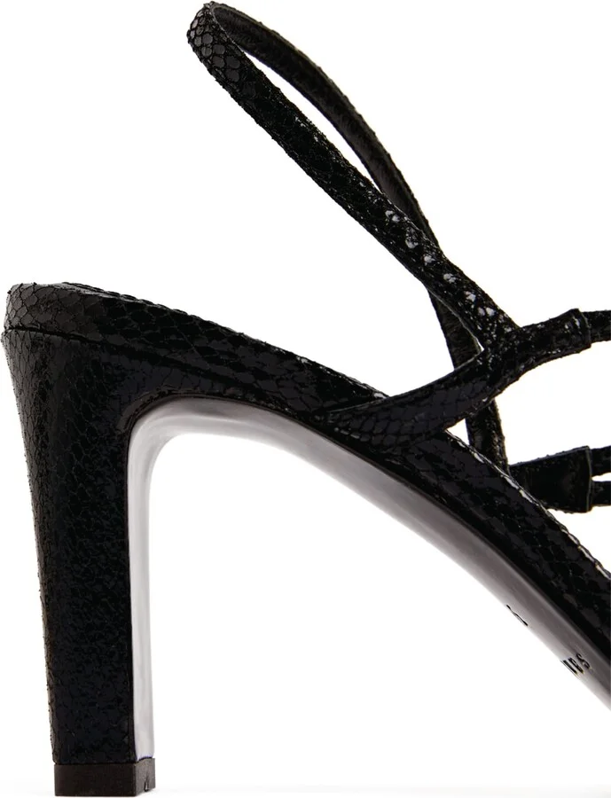 Sandro Paris Leather Strappy Sandals 70 - Image 6