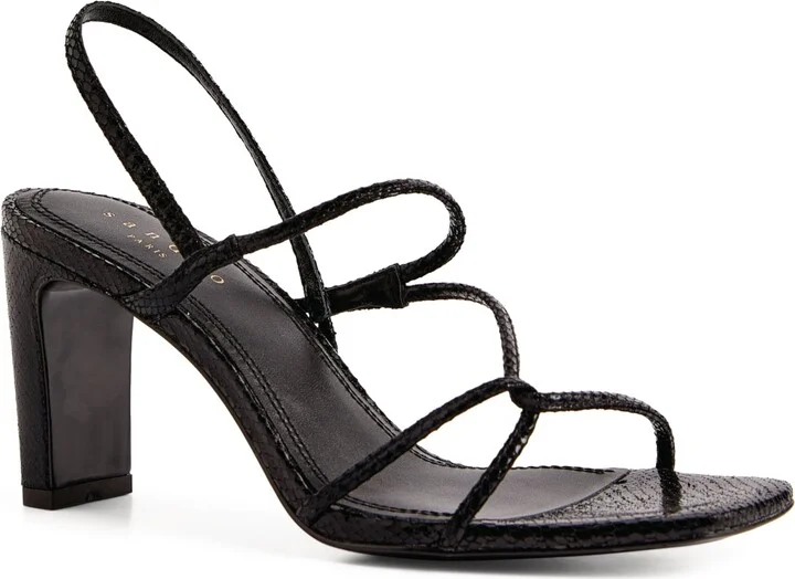 Sandro Paris Leather Strappy Sandals 70