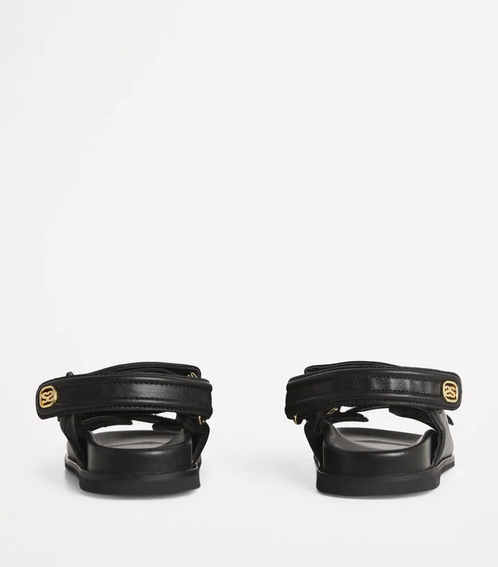 Sandro Paris Leather Velcro Sandals - Image 4