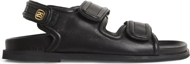 Sandro Paris Leather Velcro Sandals