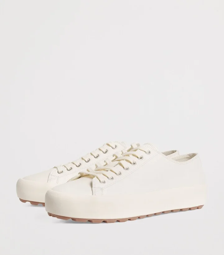 Sandro Paris Leather Vulca Sneakers - Image 3