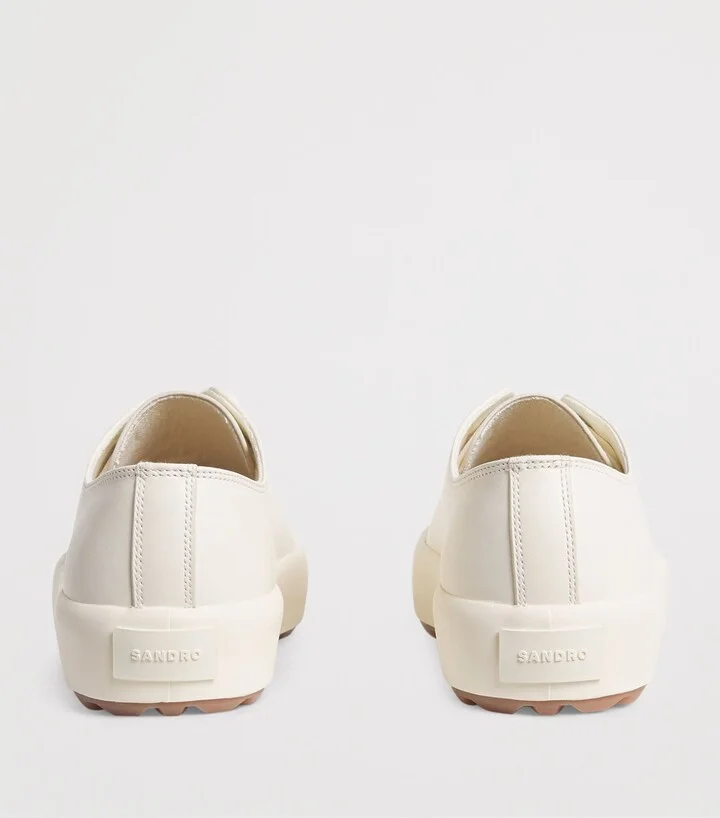 Sandro Paris Leather Vulca Sneakers - Image 4