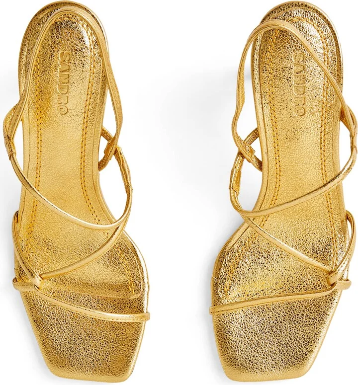 Sandro Paris Metallic Faye Sandals 70 - Image 2
