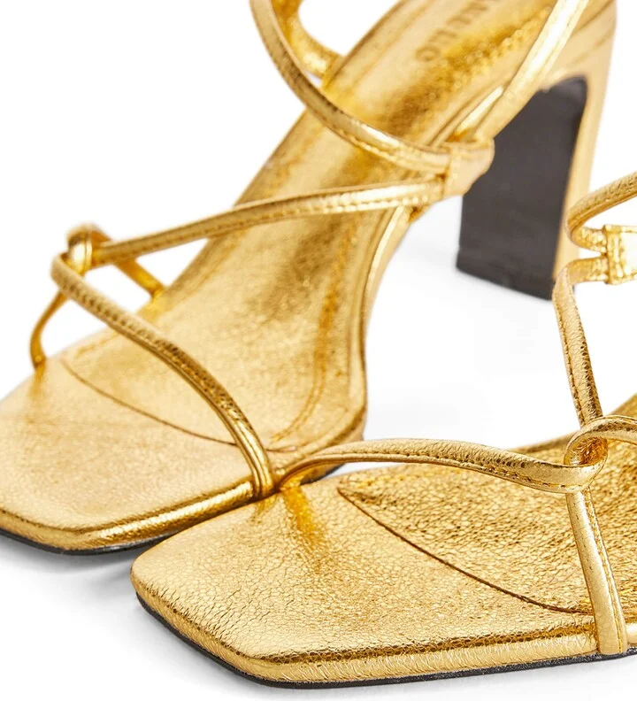 Sandro Paris Metallic Faye Sandals 70 - Image 5