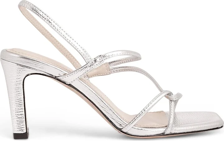 Sandro Paris Metallic Leather Sandals 70
