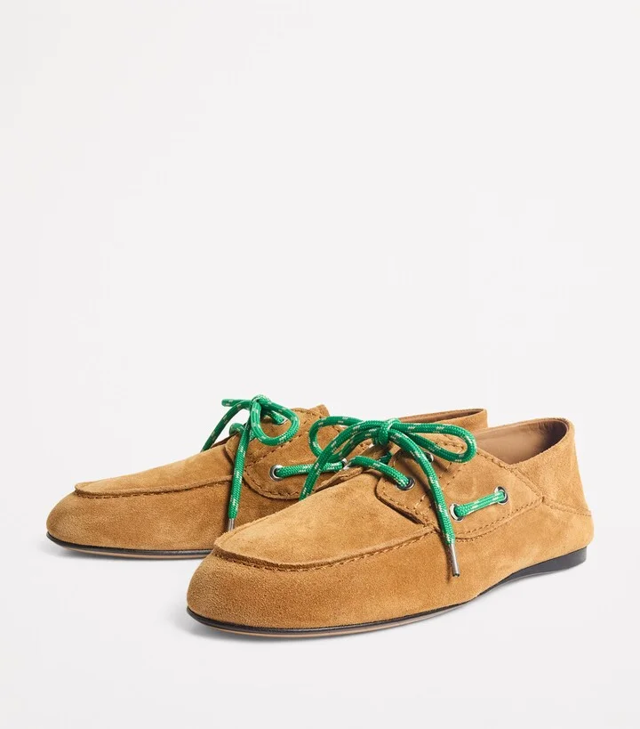 Sandro Paris Suede Boat Shoes - Image 3