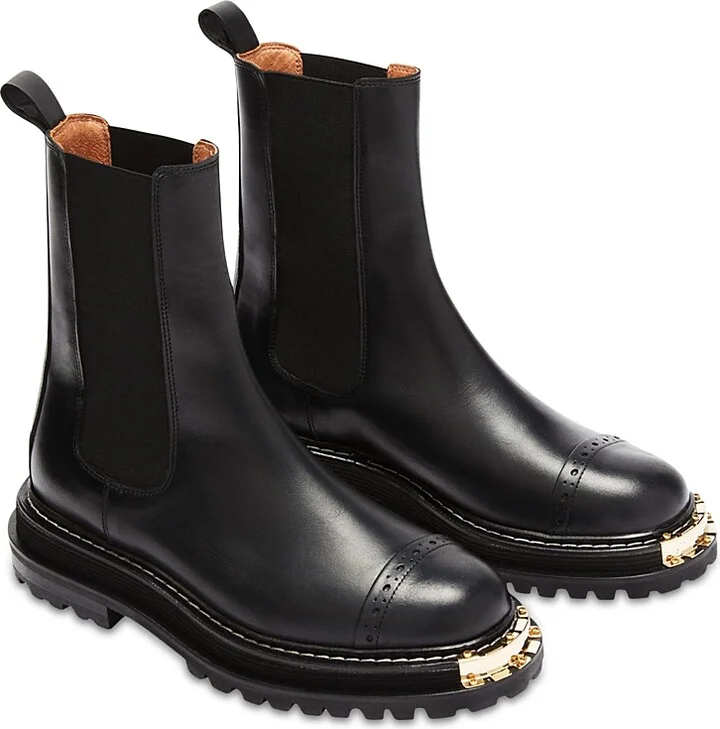 Sandro Women's Liam Black Cap Toe Stretch Booties