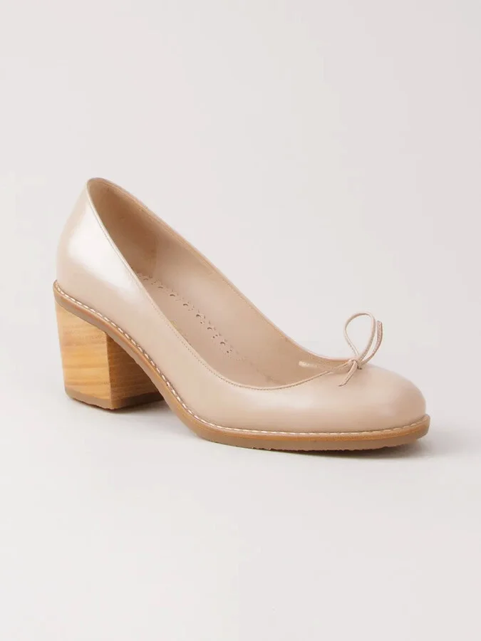Sandy leather pumps - Image 2