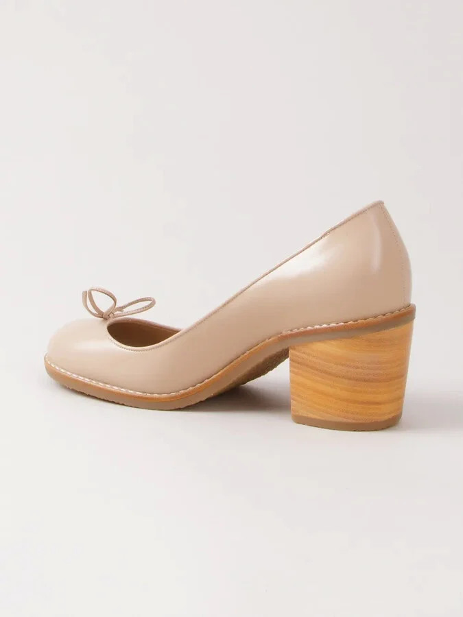 Sandy leather pumps - Image 3