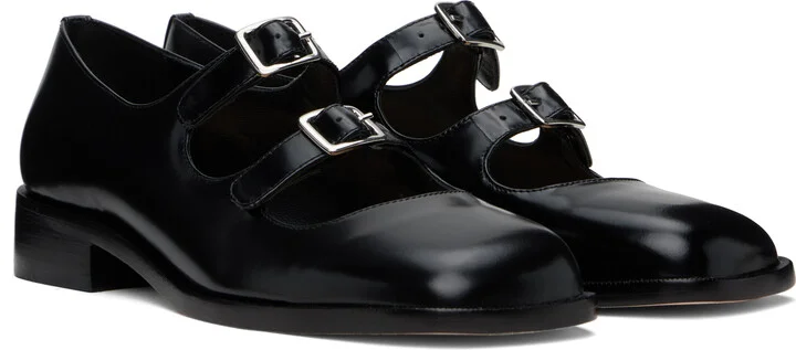 Sandy Liang Black Double Strap Ballerina Flats - Image 4