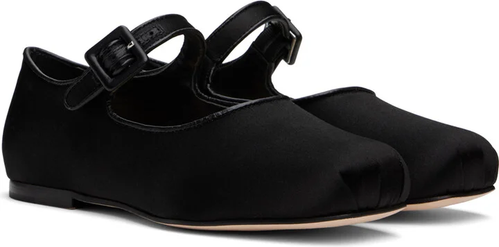 Sandy Liang Black Mary Jane Pointe Ballerina Flats - Image 4