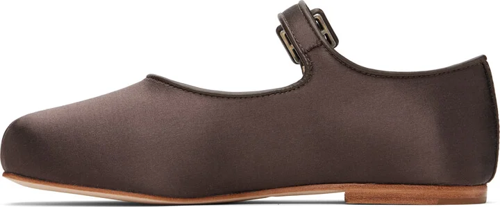 Sandy Liang Brown Mary Jane Pointe Ballerina Flats - Image 3