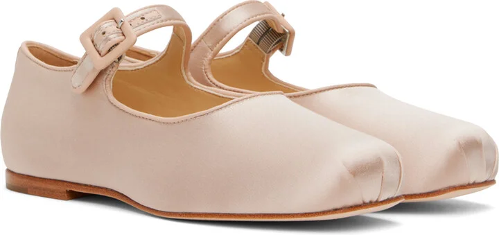 Sandy Liang Pink Mary Jane Pointe Ballerina Flats - Image 4