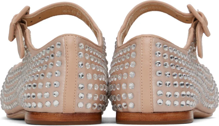 Sandy Liang Pink Mary Jane Pointe Ballerina Flats - Image 2