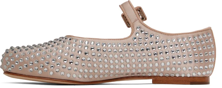 Sandy Liang Pink Mary Jane Pointe Ballerina Flats - Image 3