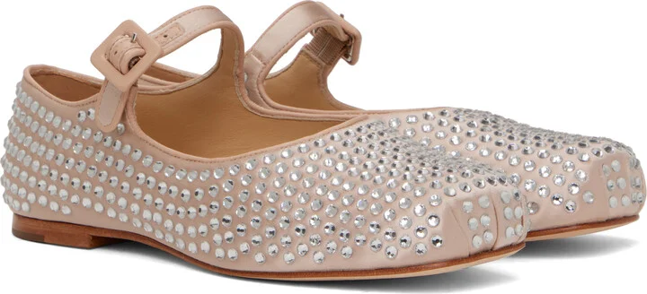 Sandy Liang Pink Mary Jane Pointe Ballerina Flats - Image 4
