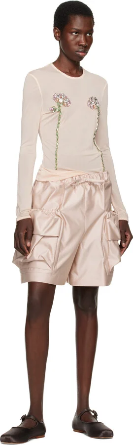 Sandy Liang Pink Mary Jane Pointe Ballerina Flats - Image 5