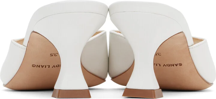 Sandy Liang SSENSE Exclusive White Thong 60 Mules - Image 2