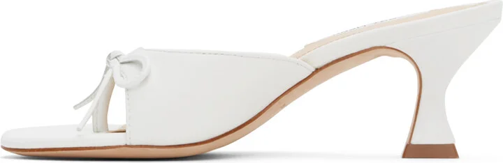Sandy Liang SSENSE Exclusive White Thong 60 Mules - Image 3