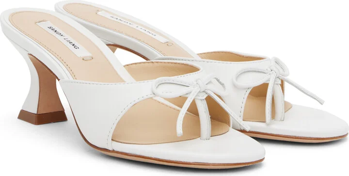 Sandy Liang SSENSE Exclusive White Thong 60 Mules - Image 4
