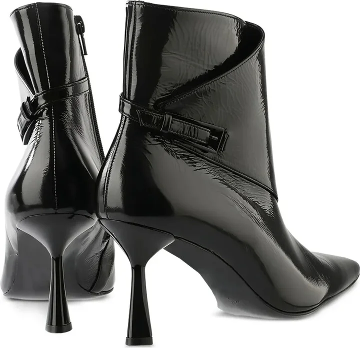 Sandy pointed-toe heeled ankle boots - Image 3