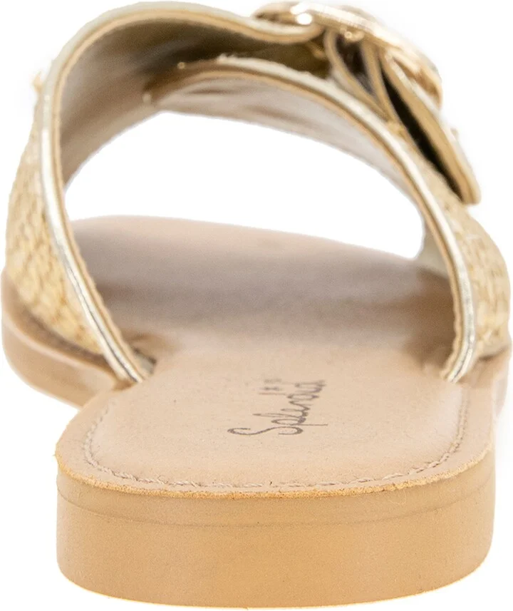 Sandy Raffia Slide Sandal - Image 4