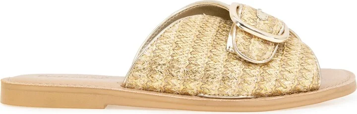 Sandy Raffia Slide Sandal - Image 5