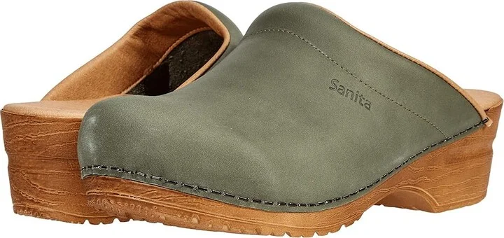 Sanita Ellis Women's Shoes Khaki : EU 37 (US Women's 5.5-6) Regular, Leather