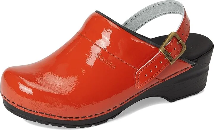 Sanita Estelle Women's Shoes Orange : EU 39 (US Women's 7.5-8) Regular, Patent Leather - Image 5