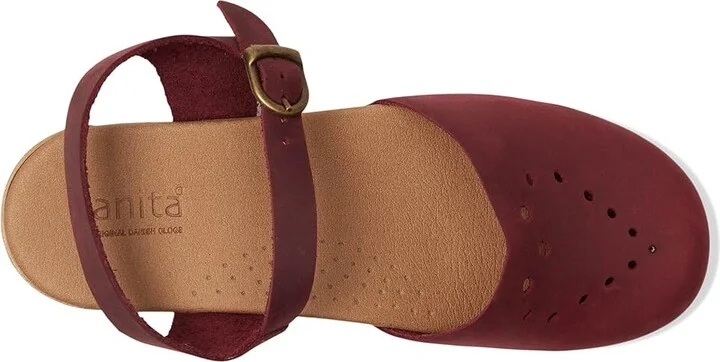 Sanita Heart Women's Wedge Shoes Deep Red : EU 41 (US Women's 9.5-10) Regular, Leather - Image 2
