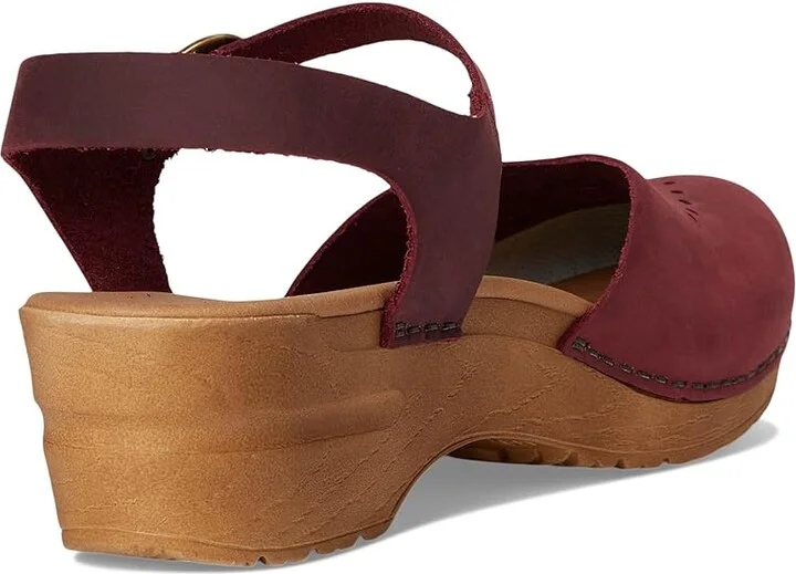 Sanita Heart Women's Wedge Shoes Deep Red : EU 41 (US Women's 9.5-10) Regular, Leather - Image 4