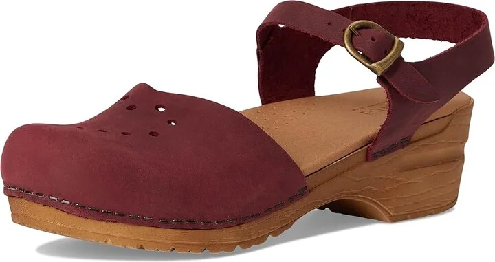 Sanita Heart Women's Wedge Shoes Deep Red : EU 41 (US Women's 9.5-10) Regular, Leather - Image 5