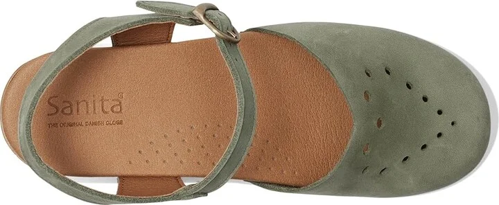 Sanita Heart Women's Wedge Shoes Khaki : EU 40 (US Women's 8.5-9) Regular, Leather - Image 2