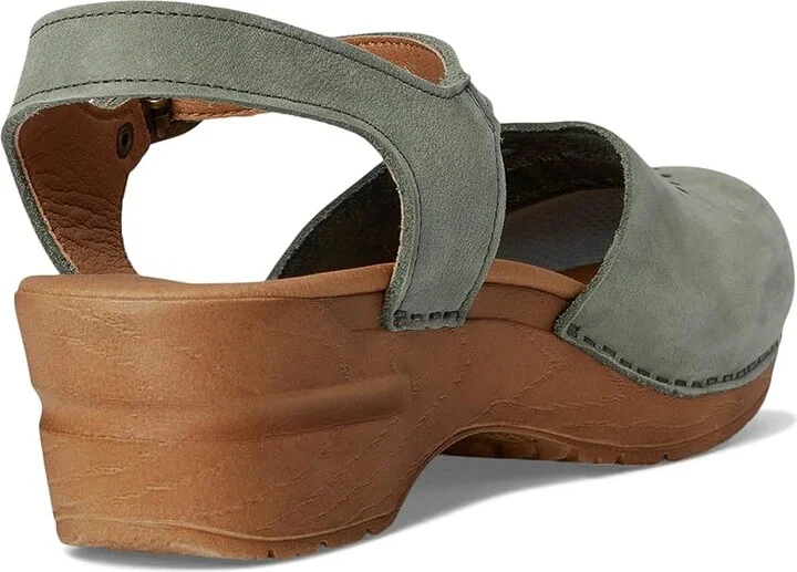 Sanita Heart Women's Wedge Shoes Khaki : EU 40 (US Women's 8.5-9) Regular, Leather - Image 4