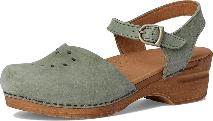 Sanita Heart Women's Wedge Shoes Khaki : EU 40 (US Women's 8.5-9) Regular, Leather - Image 5
