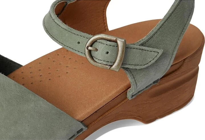Sanita Heart Women's Wedge Shoes Khaki : EU 40 (US Women's 8.5-9) Regular, Leather - Image 7