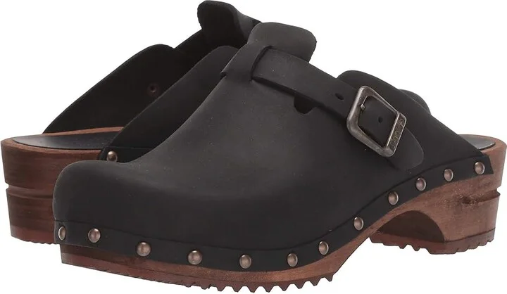 Sanita Kristel Women's Clog Shoes Black : EU 36 (US Women's 4.5-5) Regular, Leather