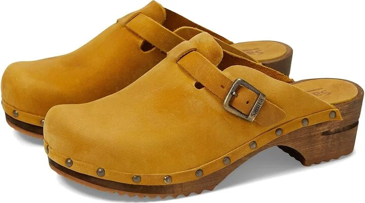 Sanita Kristel Women's Clog Shoes Mustard : EU 38 (US Women's 6.5-7) Regular, Leather