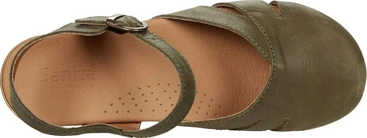 Sanita Margrethe Women's Shoes Khaki : EU 37 (US Women's 5.5-6) Regular, Leather - Image 2