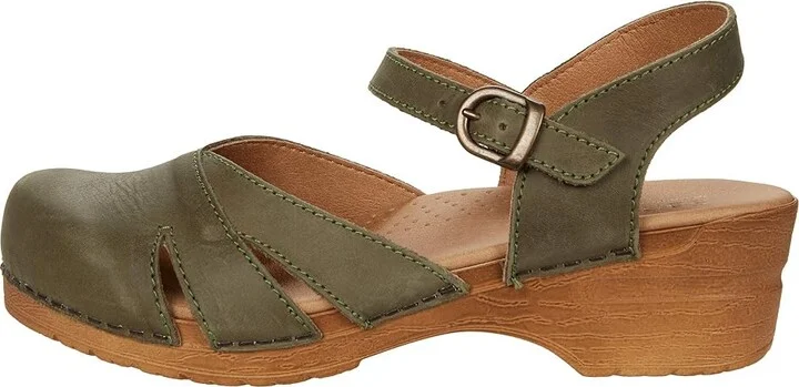Sanita Margrethe Women's Shoes Khaki : EU 37 (US Women's 5.5-6) Regular, Leather - Image 6