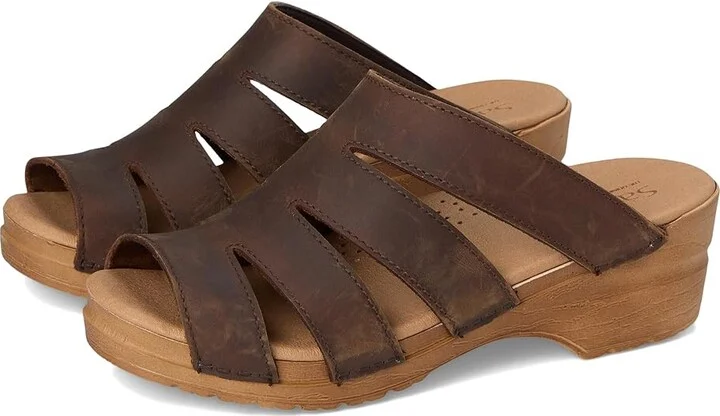 Sanita Monika Women's Wedge Shoes Antique Brown : EU 40 (US Women's 8.5-9) Regular, Leather