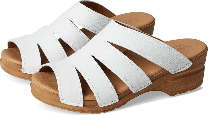Sanita Monika Women's Wedge Shoes White : EU 36 (US Women's 4.5-5) Regular, Leather