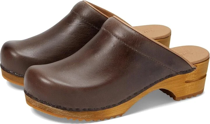 Sanita Oster Women's Slippers Dark Brown : EU 39 (US Women's 7.5-8) Regular, Leather