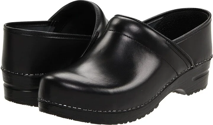 Sanita Professional Cabrio - Mens Men's Clog Shoes Black Brush Leather : EU 40 (US Men's 6) Regular