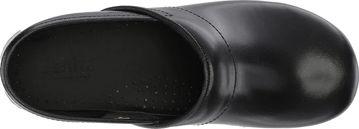 Sanita Professional Cabrio Women's Clog Shoes Black Brush Leather : EU 37 (US Women's 5.5-6) Narrow - Image 3