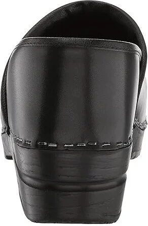 Sanita Professional Cabrio Women's Clog Shoes Black Brush Leather : EU 37 (US Women's 5.5-6) Narrow - Image 5