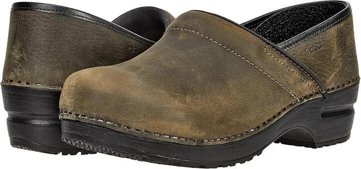 Sanita Professional Oiled Nubuck Women's Shoes Olive : EU 42 (US Women's 10.5-11) Regular